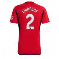 Camisa de Futebol Manchester United Victor Lindelof #2 Equipamento Principal 2023-24 Manga Curta